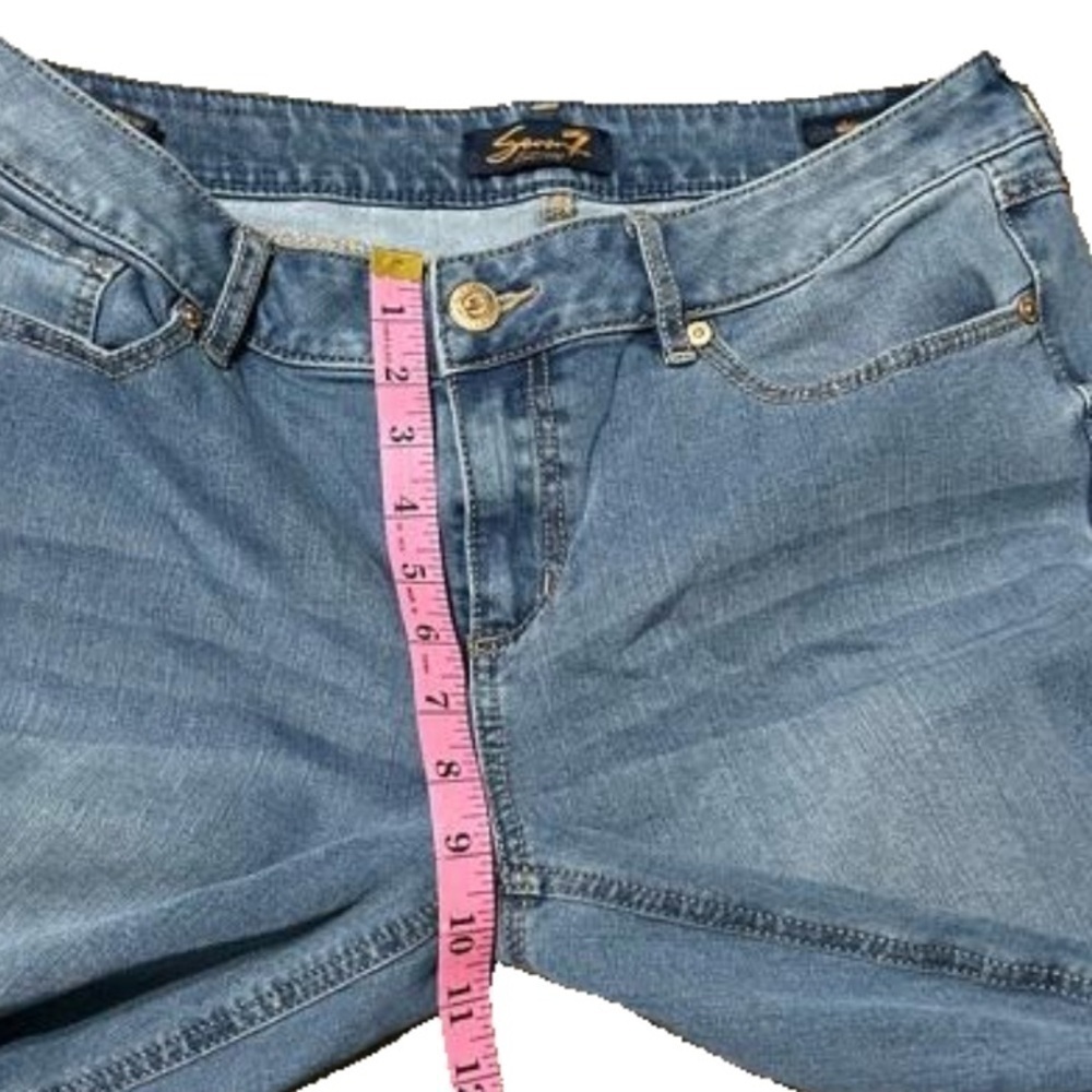 SEVEN7 Crop Denim Blue Skinny Jeans Women’s (Sz 14) - Picture 14 of 16